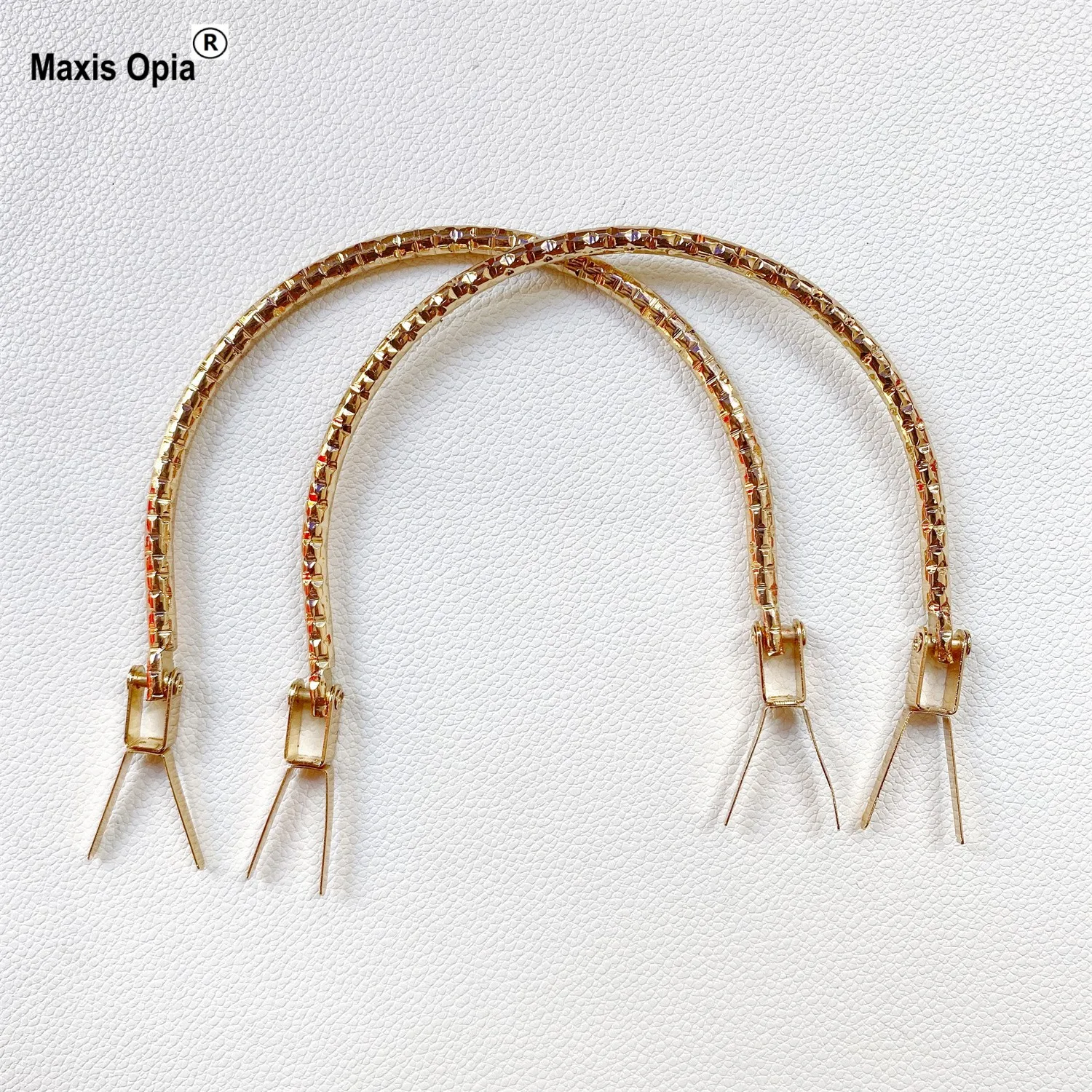 One Pair=2 Pcs U Shape Gold Metal Bag Parts Hanger Wholesale Handmade Diy Inner Size 10X7.5 Cm Accessories Handbag Handle