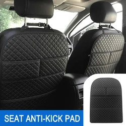 Universal PU Leather Car Anti-Kick Mats Auto Seat Back Protector Cover For Children Back Seat Anti-Dirty Pad Car Accessories