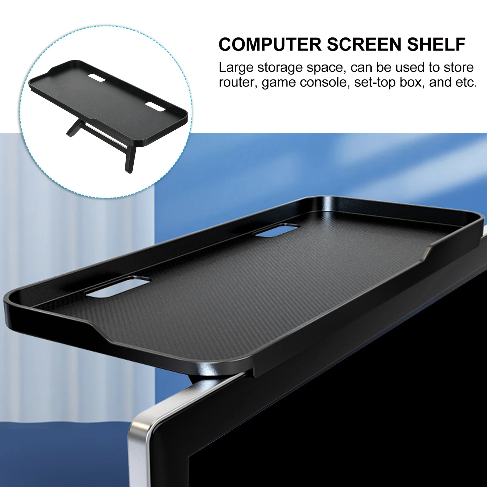 

Adjustable Set-Top Box Shelf Large Storage Screen Stand For Monitor Punch Computer Shelf Bracket