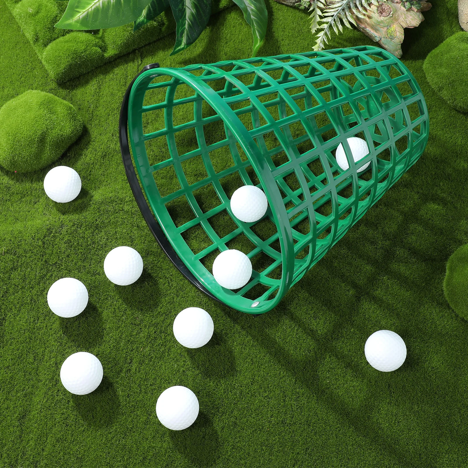 

100Pcs Golfball Ball Basket Rust Proof Stackable Carrying Bucket Swivel Handle Outdoor Training Range Use Golfball Hoop