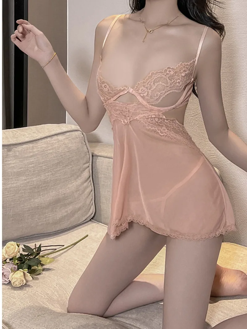 Frauen Sommer Mode Kleidung Strap Spitze Muster Europäischen und Amerikanischen Stil Neue Mesh Transparent Exotische Elegante Kleid 5RSI