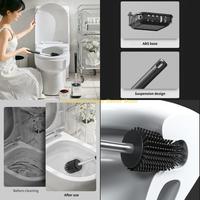 92MF Hanging Silicone Toilet Brush Scrubber AntiMold Soft Bristles Gentle Cleaning