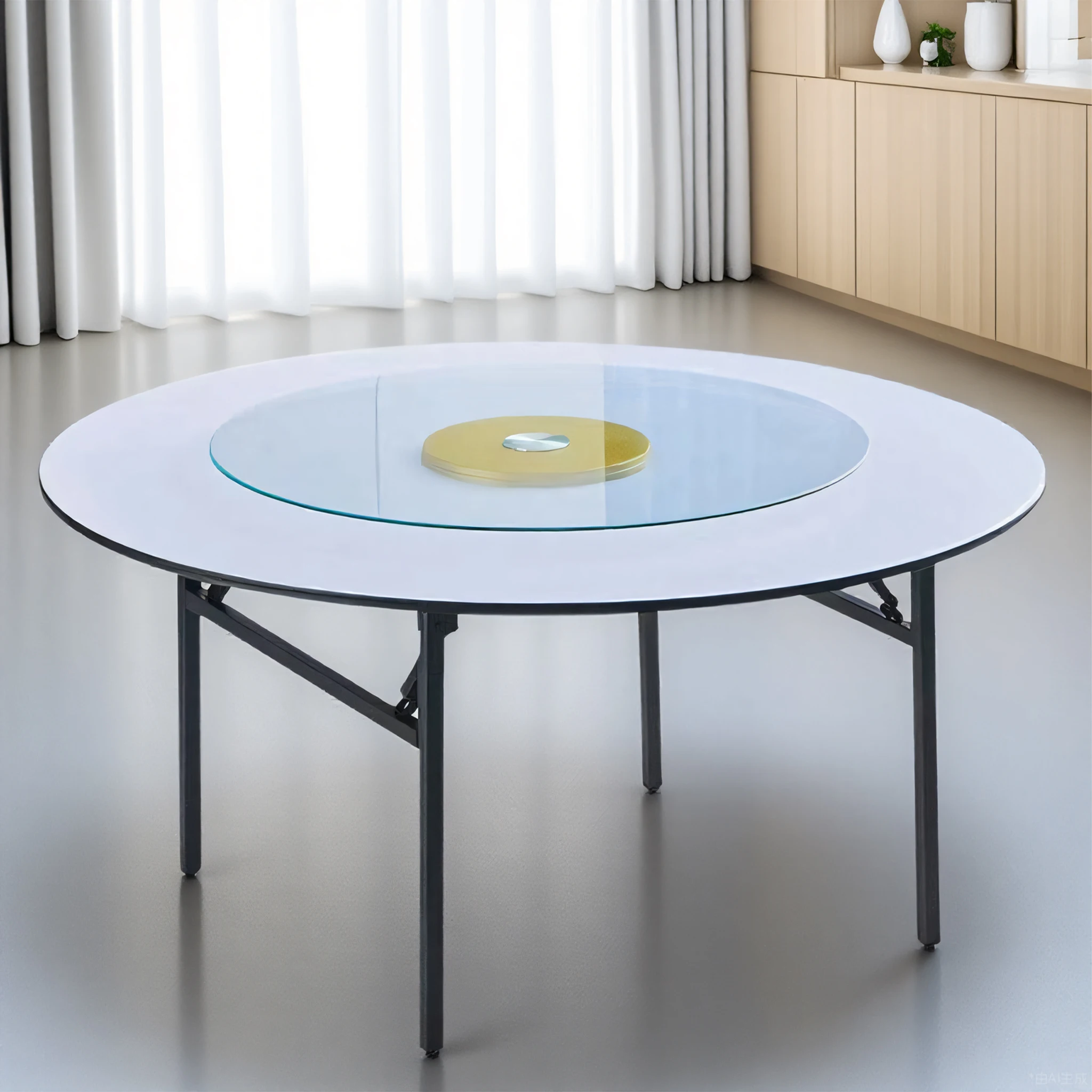 Round Folding Tables for Hotel Banquet Halls Events Parties and Weddings Round Banquet Tables White Simple Dining Tables