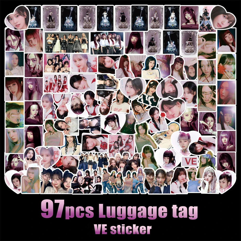 

97Pcs/Pack KPOP SWITCH Album Stickers Yujin Gaeul Wonyoung LIZ Rei Leeseo Member Photo Suitcase Phone Notebook Sticker Fans Gift