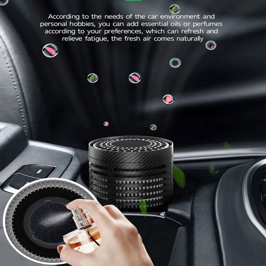 Car USB Air Purifier Air Purifier Purifier Portable Car Air Cleaner With LED Light Car Air Purifier Carbon Fiber