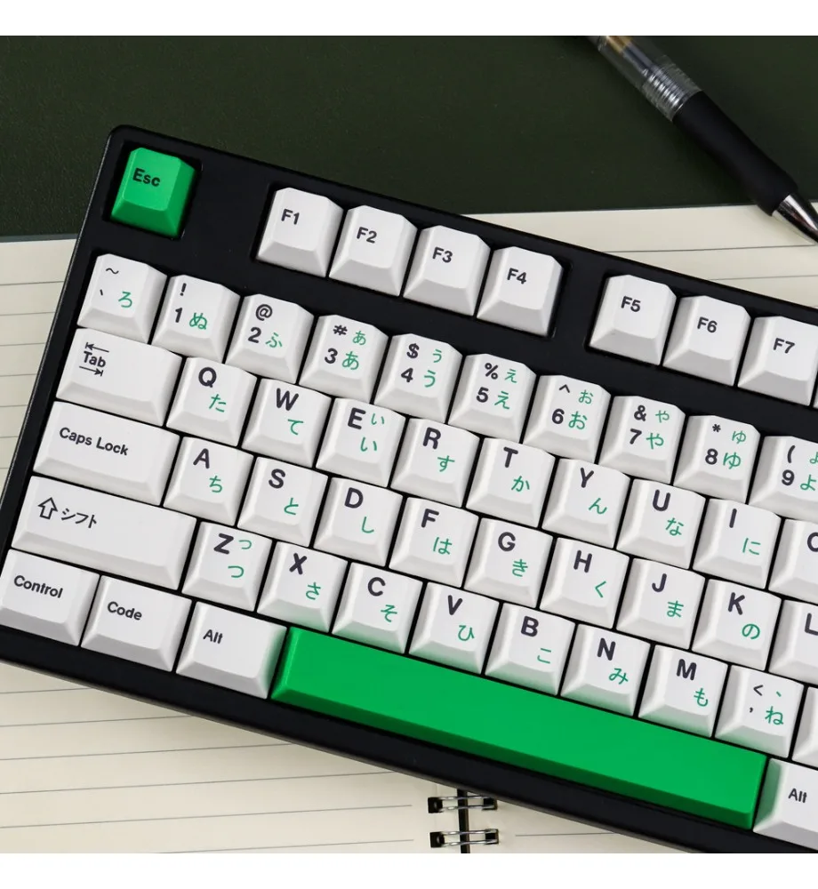 Keycap personality 143 key cherry original factory highly adaptable mechanical keyboard 64/87/980 keycap green PBT hot