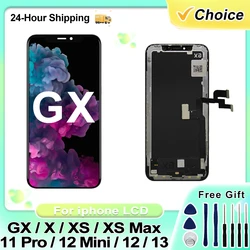 AAA+ GX AMOLED Screen For iPhone X XS Max XR 11 12 Pro Max 12Mini  LCD Display Replacement Parts 3D Touch Screen Digitizer Assem