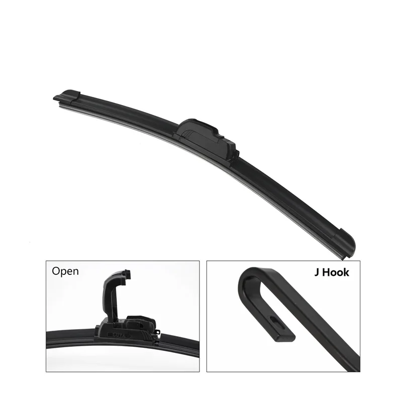 

Car Wiper Blade Frameless U J hook 14"16"17"18"19"20"21"22"24"26" Natural Rubber Windscreen Windshield Wipers Auto Accessories