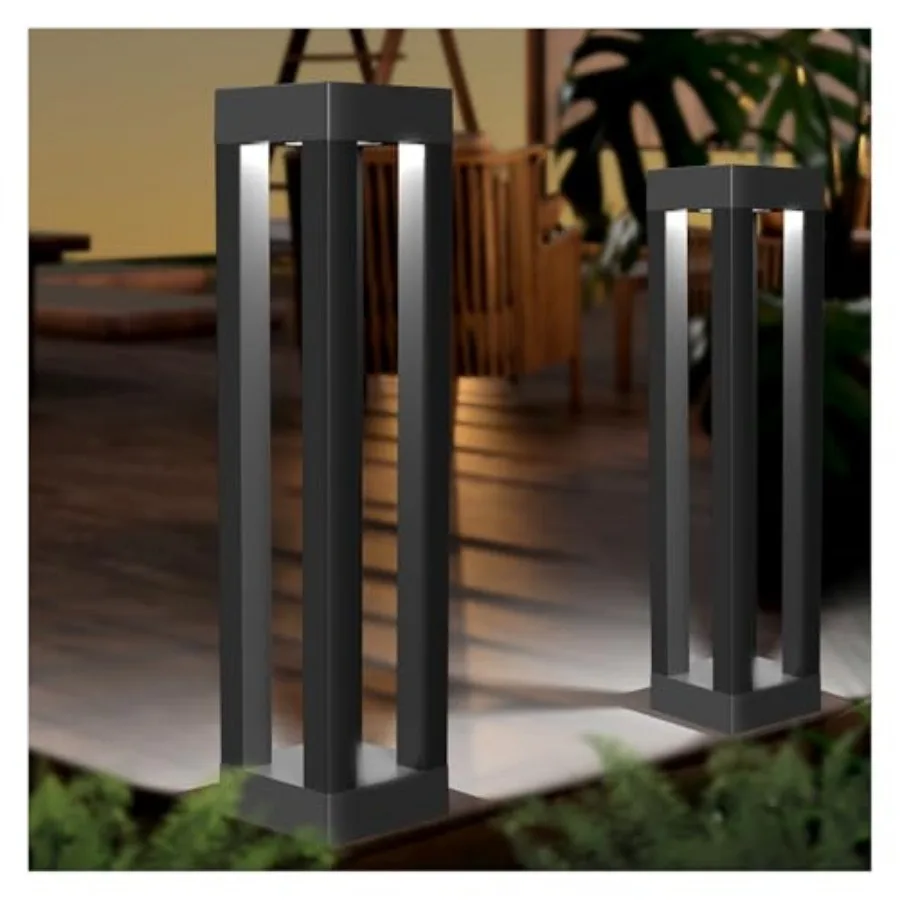 

Outdoor Solar Floor Lamps, Lantern Floor Lamp, Outdoor Decor Lanterns for Garden Patio Porch Deck Pool Pathway Driveway 2 Piece