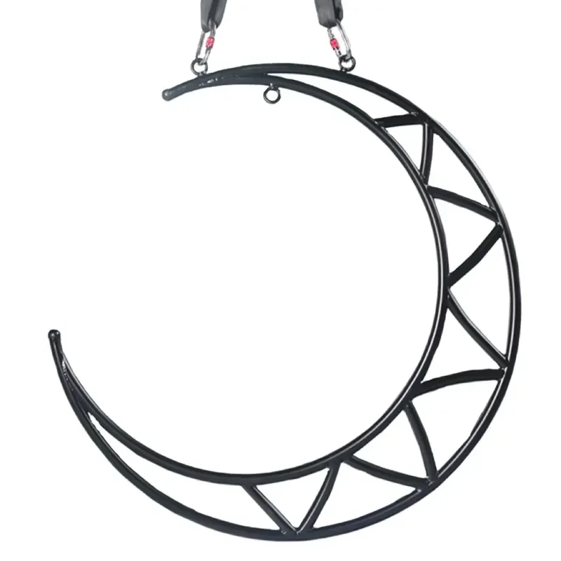 Complete LED Steel Aerial Moom Lyra Hoop Set with Carabiners Daisy Chain Pose Guide Yoga Swing Sports Entertainment