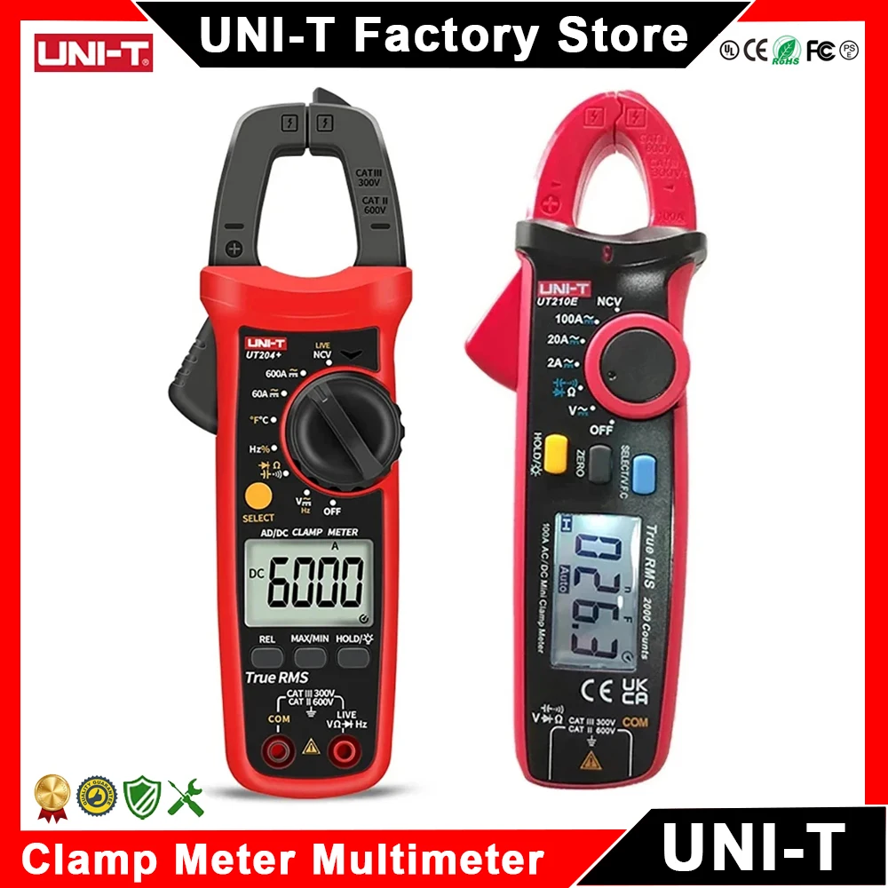 UNI-T Clamp Meter UT210D UT210E UT202 UT202A UT203 UT204 Plus Amperimetric Clamp Digital Pliers Ammeter Electrician Multimeter