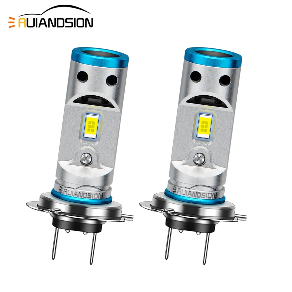 

H7 LED Headlight With Cooling Fan 21W CSP For Car Headlamp Modification Replacement Accessories Fit Truck SUV 10-30V Fog Lamps