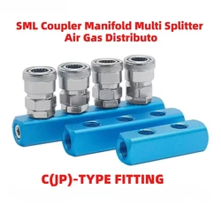 Fitting C(JP)-type SMY SMV SML round Compressor Pneumatic Fitting Pump Tool Coupler Manifold Multi Splitter Air Gas Distributo
