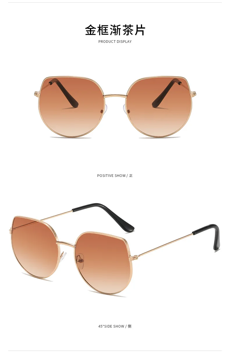 Cat Eye Sonnenbrille Männer Vintage Metall Sonnenbrille für Frauen Luxusmarke Brille Sonnenbrille Damen Sonnenbrille für weibliche männliche antike – Detail 13