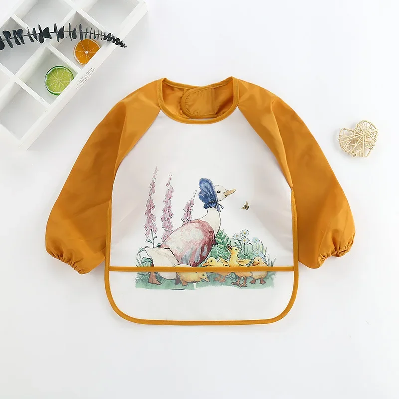 0-3 Years Baby Bibs Waterproof Kid Eating Clothing Children's Long Sleeves Feeding Smock Bib Baby Apron Bandana Bibs Clothes