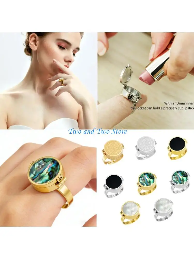 

HX6F Convenient Finger Ring for Quick Touch Ups and Medication Storage Fashion