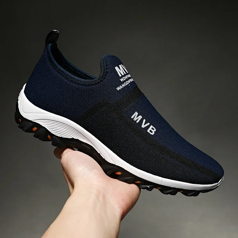 YRZL Zapatillas de deporte de moda para hombre, zapatos informales de malla sin cordones, zapatos deportivos ligeros para hombre, zapatos para caminar al aire libre de alta calidad para hombre