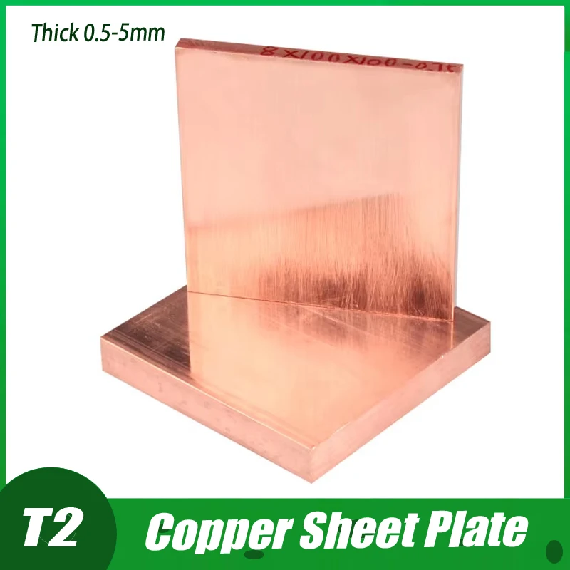 

1/3/5/8Pcs 99.9% T2 Copper Sheet Plate DIY Handmade material Pure Copper Tablets DIY Material For Industry Mould Or Metal Art