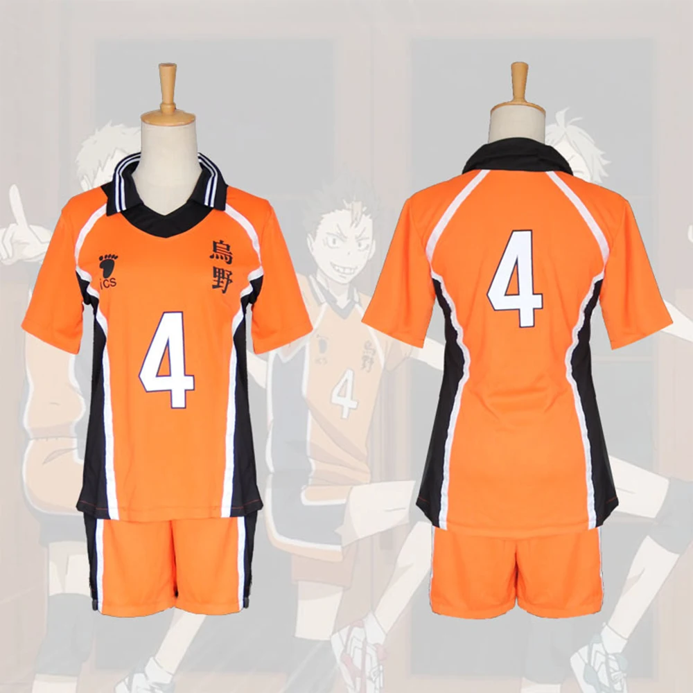 เสื้อกีฬาชุดคอสเพลย์ผู้หญิงสไตล์อเมริกัน Haikyuu, เสื้อกีฬาสำหรับโรงเรียนมัธยมคาราสุโนะสโมสรวอลเลย์บอล Hinata shyouyou kageyama เสื้อของขวัญฮาโลวีน