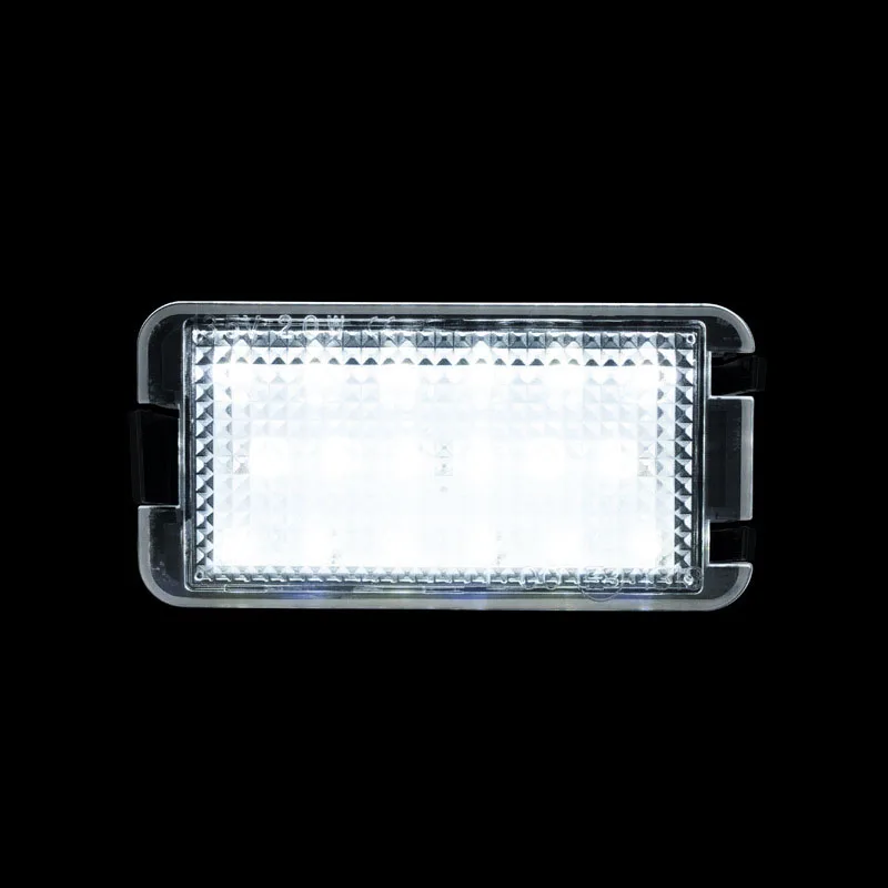 2pcs Error Free Car LED Number License Plate Lights For Seat Ibiza 6L ab Arosa Altea Cordoba MK1 MK2 Leon 1M Toledo 5P 2004-2009