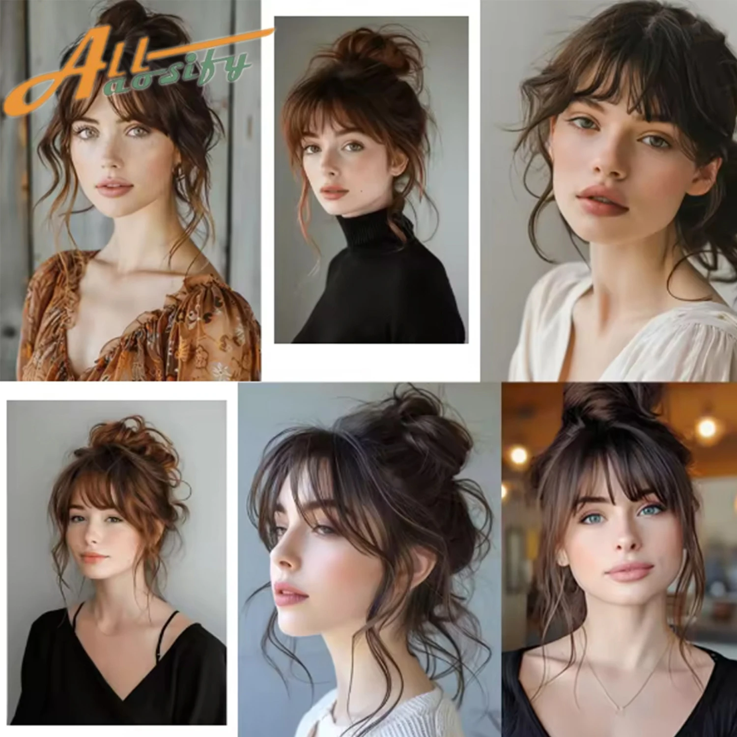 مشبك شعر صناعي في سوالف مزدوجة، شعيرات تنين، مشبك هامش أمامي غير مرئي في الشعر، غرة شعر وهمية للفتيات