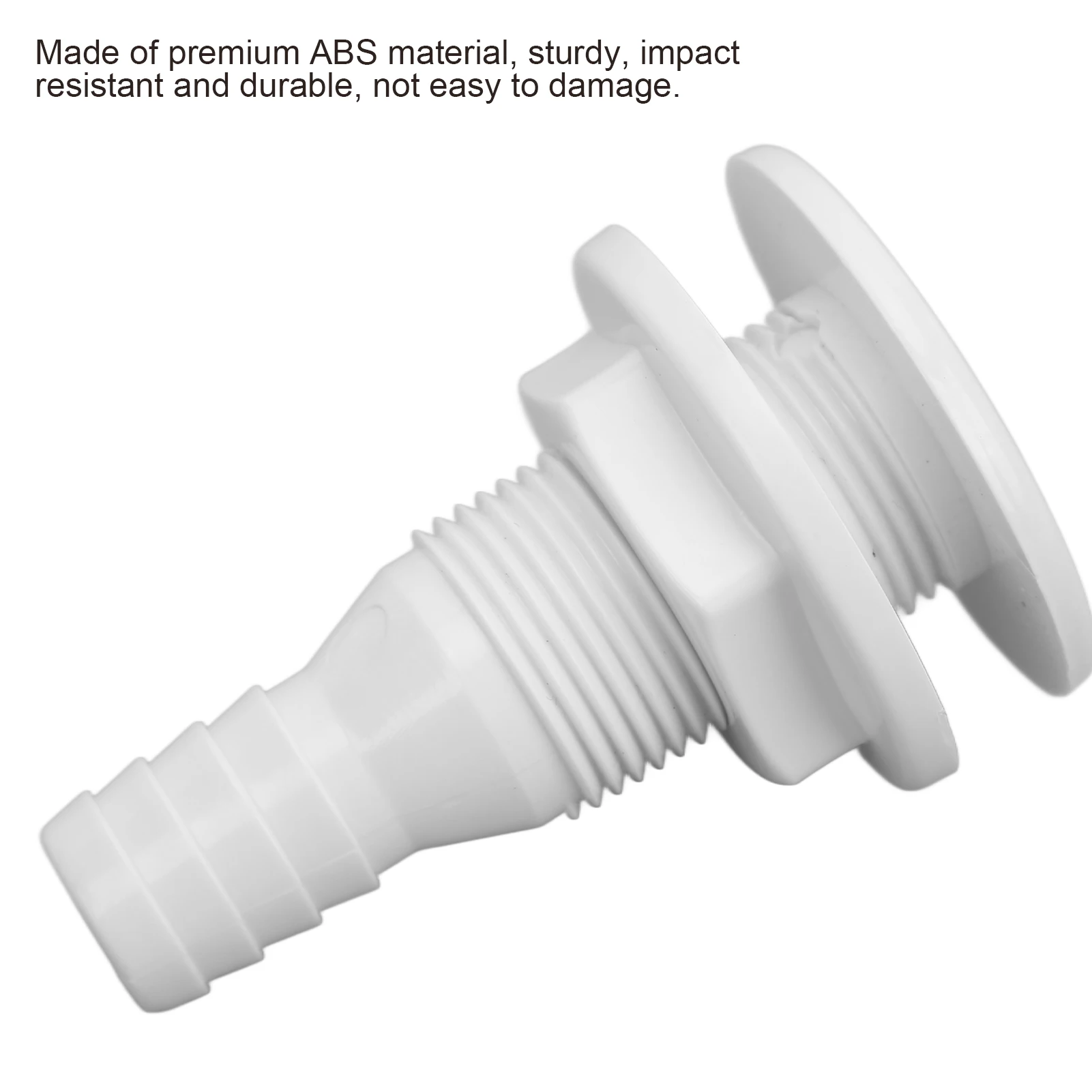 Boot Door Romp Connector 3/4in Abs Plastic Slangkoppeling Afvoer Uitlaat Accessoire Boten Fitting Drain Scupper Thru Romp Fitting