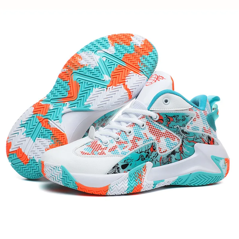 2026 New Basketball Shoes Men Personalized Fashion Basketball Shoes Women Student Sports Shoes High Top Shoes Large size 36-48