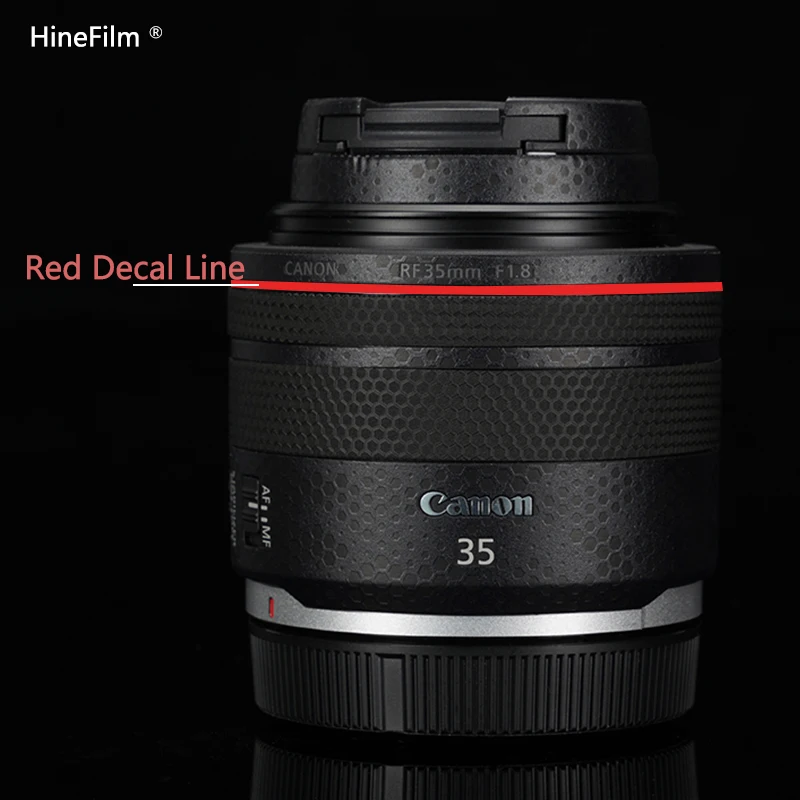 RF50 F1.8 Lens Red Decal Line Decal Skin For Canon RF35 F1.8 RF85F2 Lens Red Line Skin Premium Wraps Case Protective Guard Film