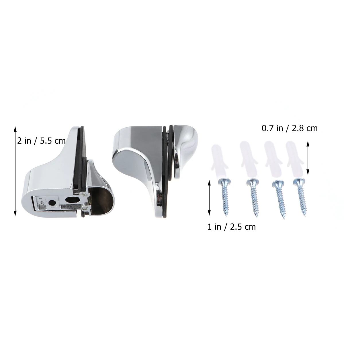 

2pcs Adjustable Glass Clamp Zinc Alloy Support Bracket Shelf Holder For Glass Shelves Silver Home Improvement Furniture Assembly