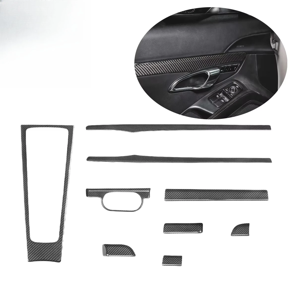 

Комплект аксессуаров для отделки салона из сухого карбона для Porsche 718 981 991, комплект панелей из карбона для леворульных моделей