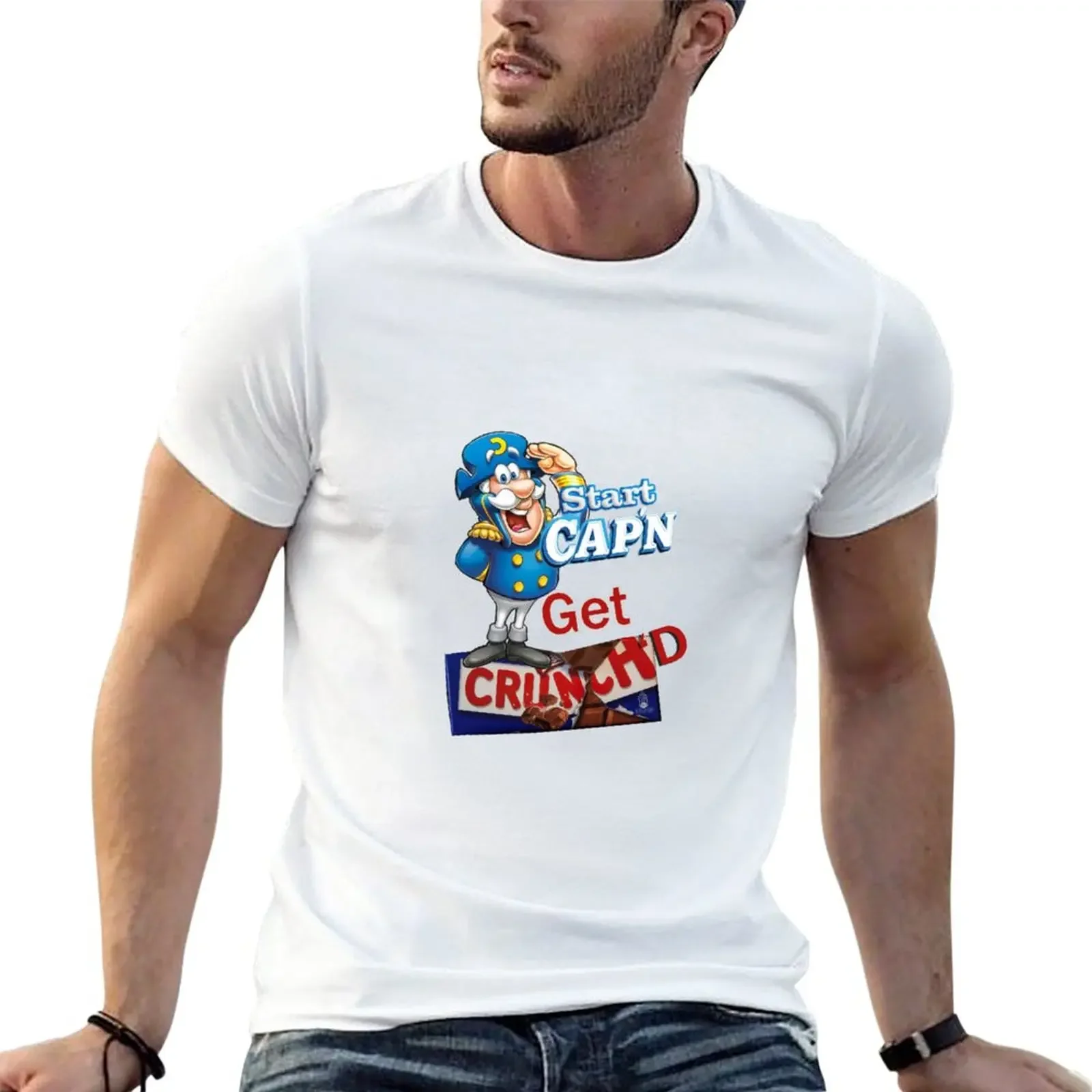 New Stop Cappin' Captain Crunch Sticker T-Shirt oversized oversizeds summer clothes mens graphic t-shirts funny