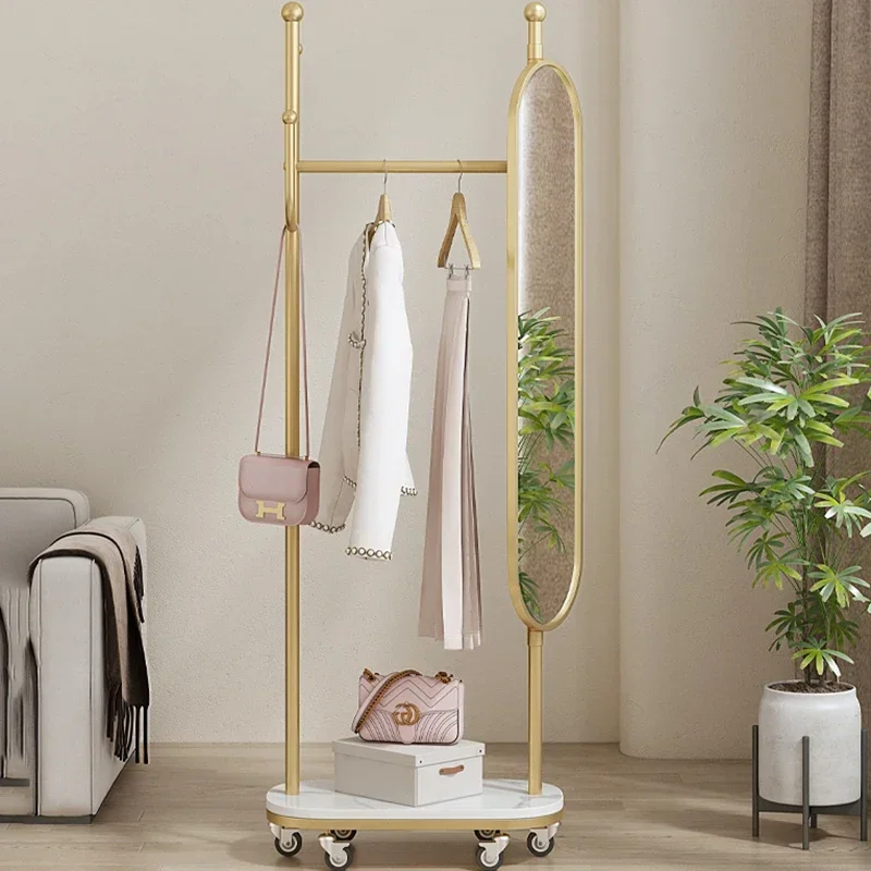 Dressing Mirror Stand Modern Coat Rack Door Garment Aesthetic Nordic Coat Rack Gothic Vertical Estendal Roupa Decoration