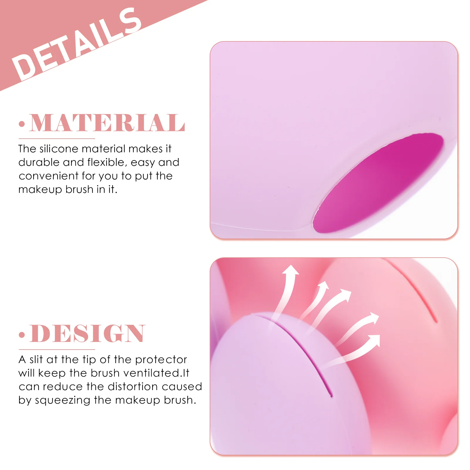6pcs Makeup Protective Cover Silicone Durable Flexible Travel Essential Makeup Protective Cover Tool Holder Accessory
