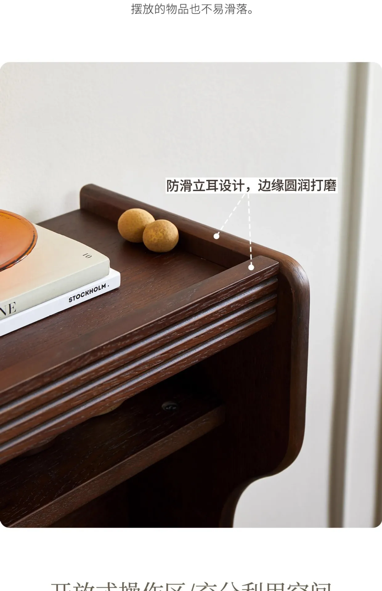 خزانة جانبية لتناول الطعام من الخشب الصلب بتصميم عتيق، خزانة حائط لغرفة المعيشة الأمريكية، خزانة متكاملة، خزانة تخزين فرنسية سوداء #3