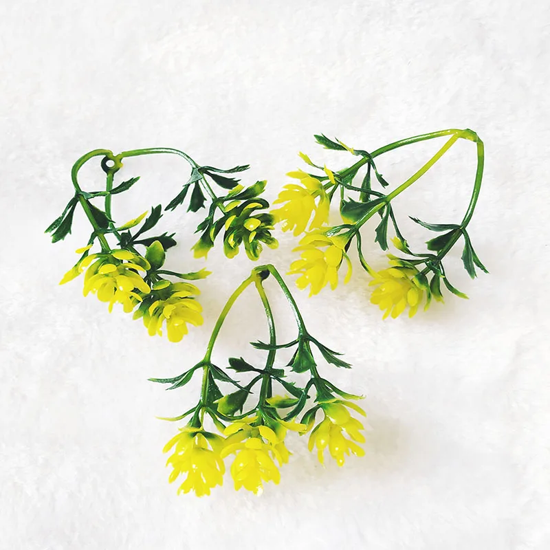 100g Bonsai decoration accessoriesWedding home decor DIYartificial plastic fake plants grass artificial flowers image 3
