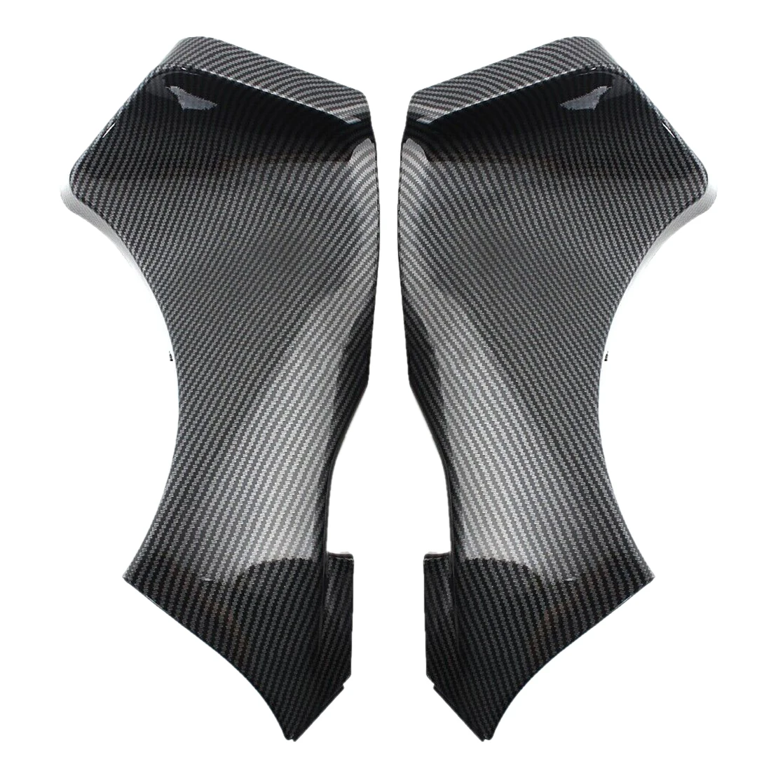 

1 Pair Motorcycle Air Duct Tube Fairing Covers ABS Carbon Fiber Grain Fit for KAWASAKI Ninja ZX6R 2005 2006