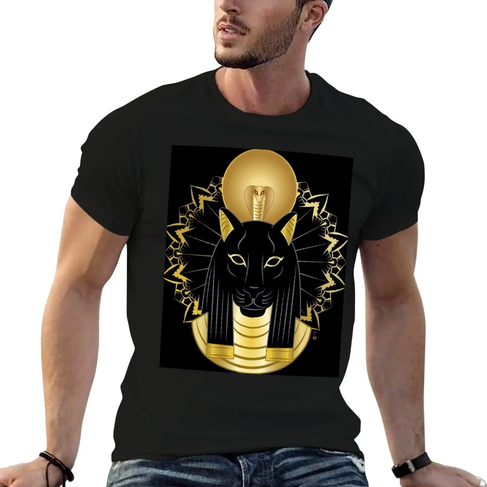 الآلهة المصرية Sekhmet تي شيرت أنيمي التي شيرت أنيمي تي شيرت للرجل تي شيرت للرجل تي شيرت #4