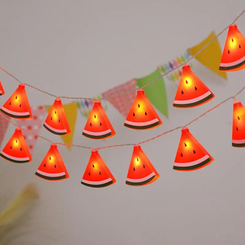 Watermelon LED String Lights Warm White Fairy Lights Battery Operated Decorative Lights for Bedroom Garden, Party Holiday Decor