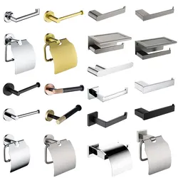 SANLUOIS Stainless Steel Wall Mount Paper Holder With Cover Bathroom Toilet Accessories Hardware Paper Holder