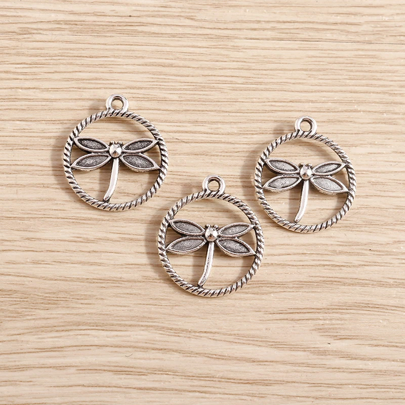 20 Stück 20 x 23 mm niedliche Legierungs-Libellen-Anhänger für Schmuckherstellung, Halsketten, Ohrringe, Armbänder, DIY, handgefertigte Bastelbedarf – Detail 4