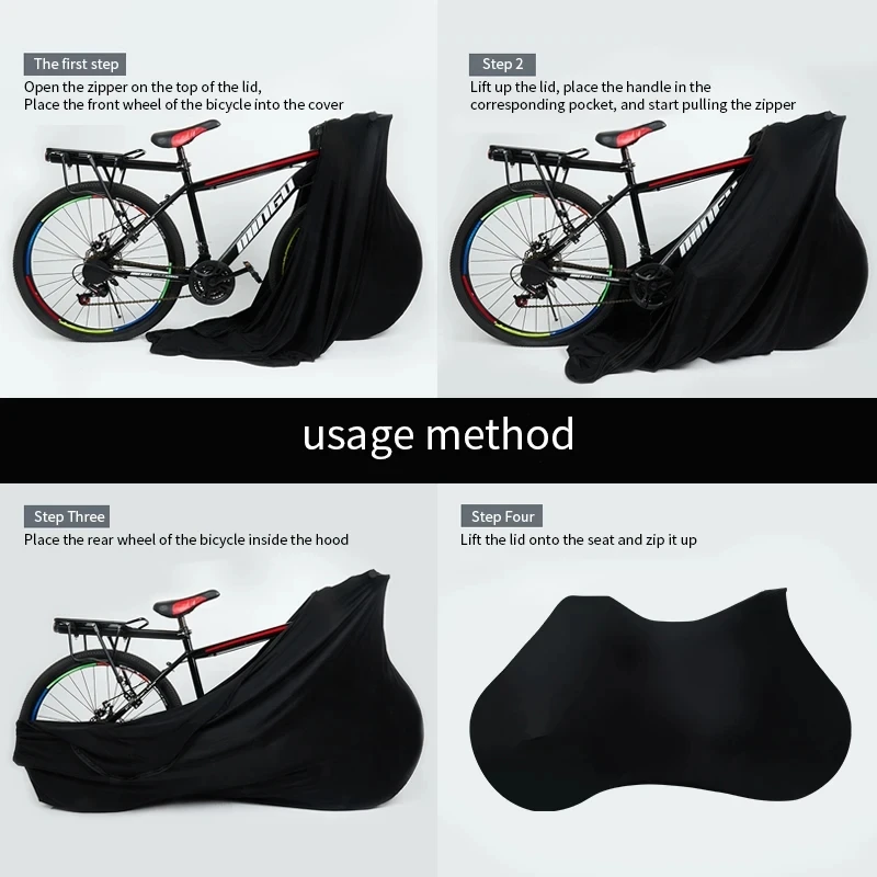 Fahrrad-Schutzhülle MTB Fahrrad-Schutzausrüstung Staubschutz für Räder und Rahmen Kratzfeste Aufbewahrungstasche Fahrradzubehör – Detail 4