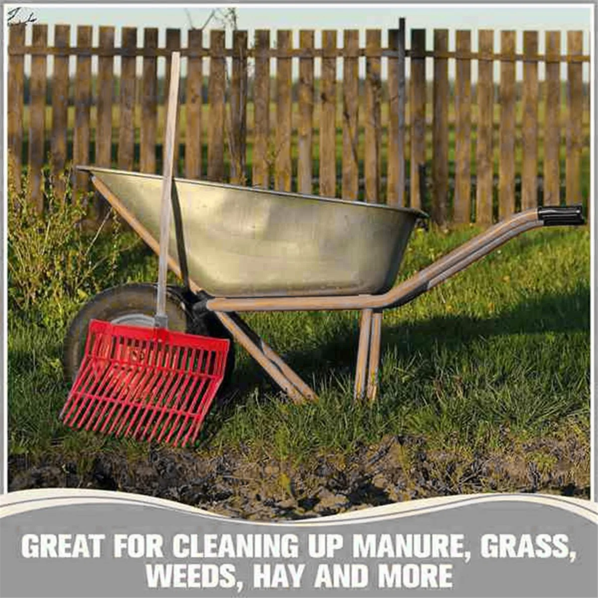 Сменная головка вилки FLLF Manure, головка вилы, грабли для лошадиного манометра, для сбора мастера, сменная головка пластиковой вилки, A