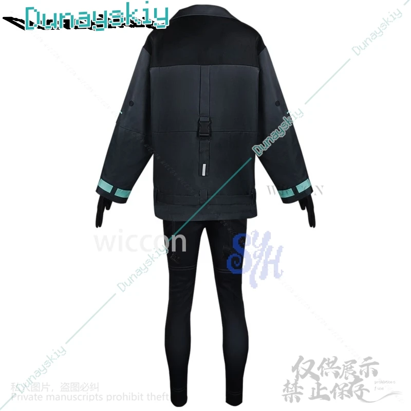 نوير تأثيري Synduality أنيمي زي فاسق معطف أسود السراويل Y2K الفتيات أزياء الهالوين عيد الميلاد كرنفال حزب كوس مخصصة #3