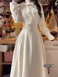 French senior princess style wear suit women's autumn design feeling bow jacket waist and thin skirt