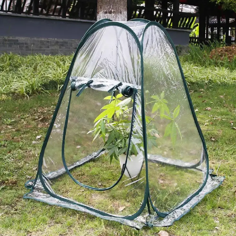 PVC Portable Foldable Mini Garden Greenhouse Cover Flower House Planting Insect-Proof Bird Cover For Outdoor Protection