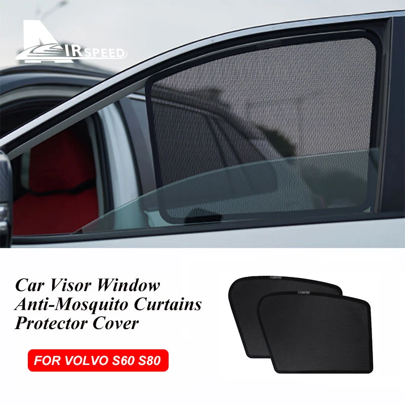 AIRSPEED Car Window Sunshade for Volvo S60 S80 Folding Visor Window Anti-Mosquito Curtain Special Regal Magnetic Protector Cover