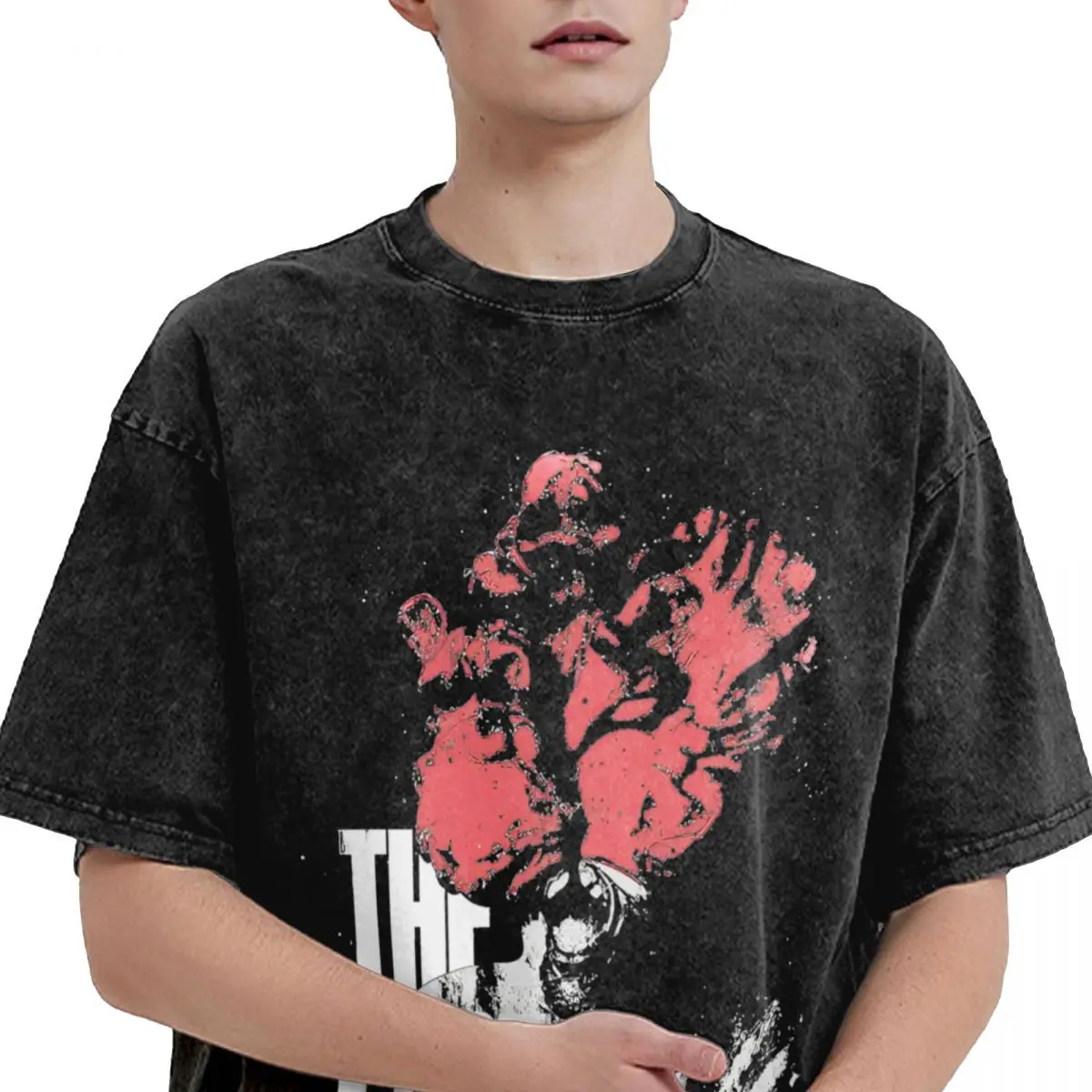 The Last Of Us T Shirts Hip Hop Washed Short Sleeve Harajuku T-Shirts Vintage Men Women Streetwear Printed Tops Tees