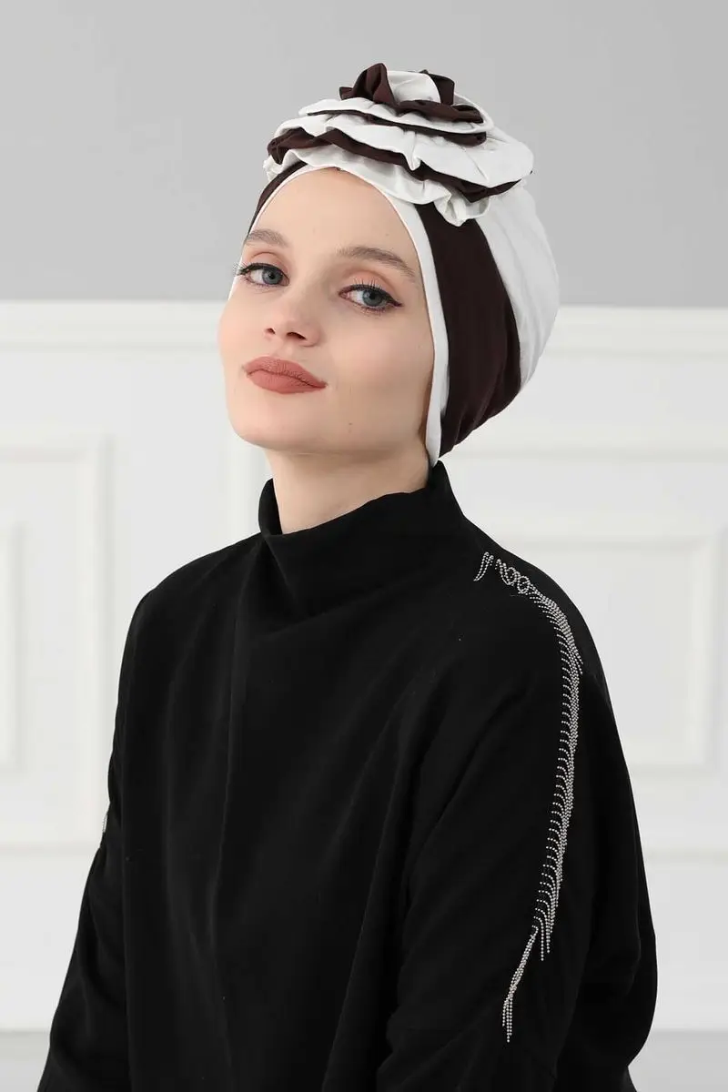 Cor dupla rosa osso marrom