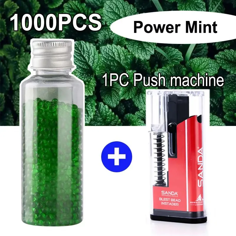 Fast Shipping 1000 Beads Cigarette Crush Ball Pusher Tool Kit Lychee Grape Flavors One-hand Install Beads in 3s Adult Use ONLY