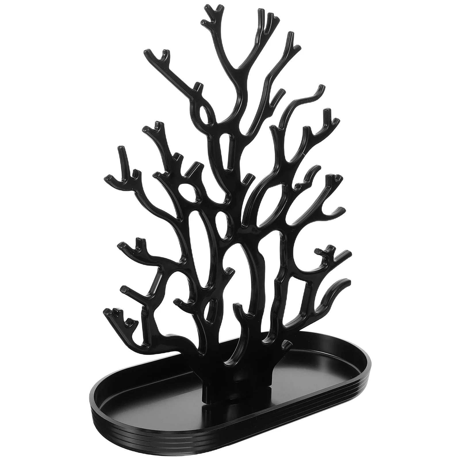 

Jewelry Storage Organizer Coral Shape Vertical For Earrings Necklaces Bracelets Black Desktop Display Jewelry Stand Tree Earring